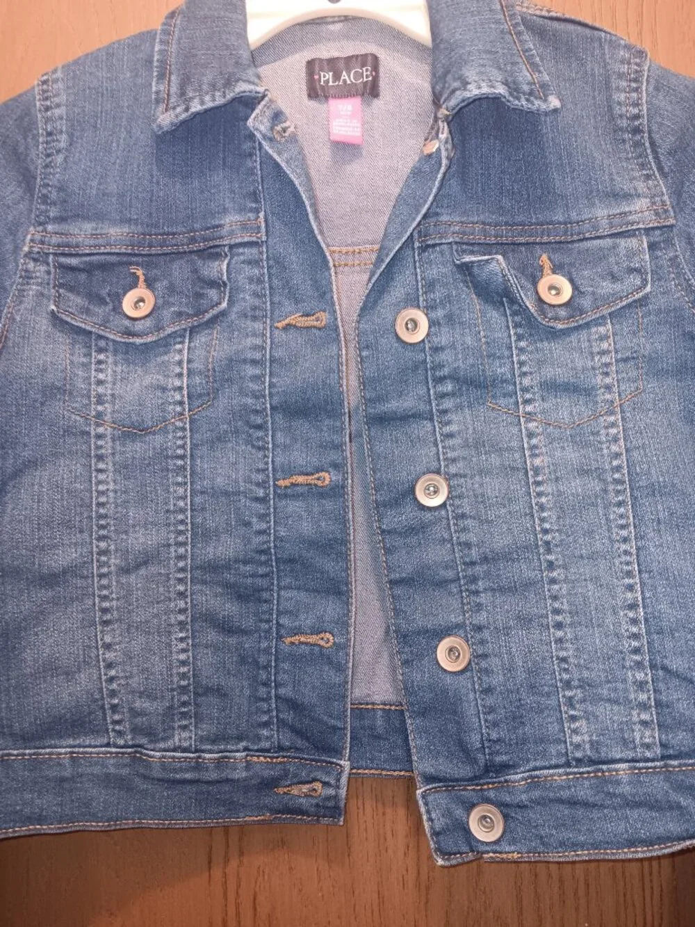 The Children’s Place Girls Denim Classic Trucker Jean Jacket sz 7/8 Medium